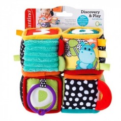 Набір м'яких іграшок "Кубики Звірятка" INFANTINO 306606, 4 шт