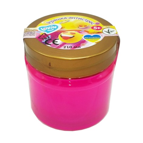 Іграшка-антистрес 210 мл Slime time ТМ Lovin 80142  Рожевий