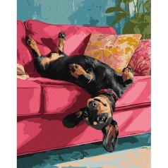 Картина за номерами "Диванна радість" ©art_selena_ua KHO6853, 40х50 см