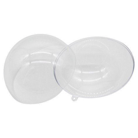 Акрилова заготовка "Новорічна куля" HJ-3 з петелькою, 120 мм