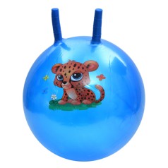 Дитячий м'яч для фітнесу Тваринка MS 4284(Blue) з ріжками, 45 см, 320 г