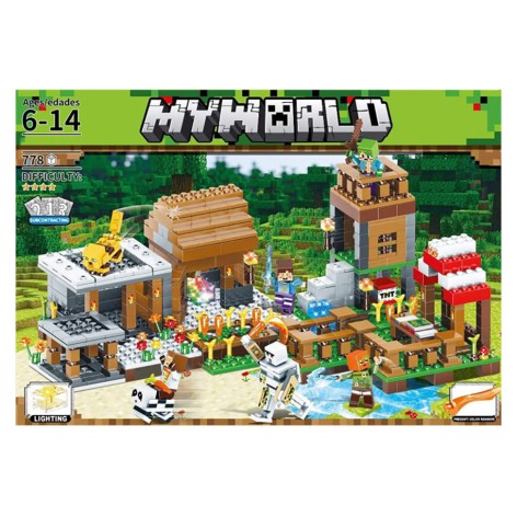Конструктор дитячий Майнкрафт My World 600D пластик, 778 деталей