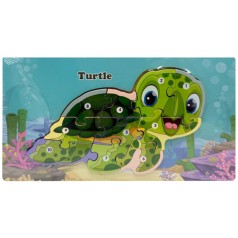 Дерев'яний пазл-вкладиш "Turtle" MD 1924-2, 10 елементів