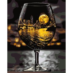 Картина за номерами "Келих натхнення" LW3500 з фарбами металік 40х50 см