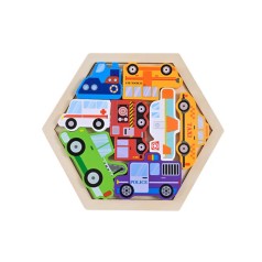Дитячий дерев’яний пазл вкладиш "Міський транспорт" C9441-8