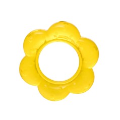 Прорезыватель силиконовый 4005_желтая_цветочек