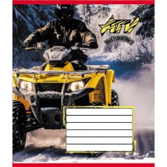 Зошит учнівський "Квадроцикли" 012-510232C-4 в косу лінію, 12 аркушів