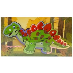 Дерев'яний пазл-вкладиш "Stegosaurus" MD 1924-3, 9 елементів