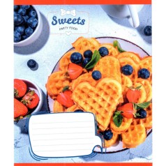 Зошит учнівський "Солодкі серця" 012-500325K-4 в клітинку, 12 аркушів (959050)