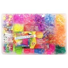 Набір гумок для плетіння 035-63 у пластиковому боксі, з бусами