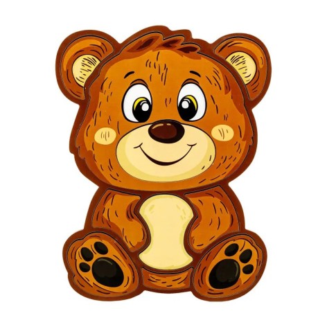 Дитячий пазл-вкладиш "Ведмедик" Puz-22956, 10 елементів