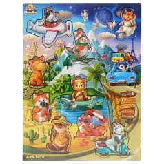 Деревянный пазл-вкладыш 