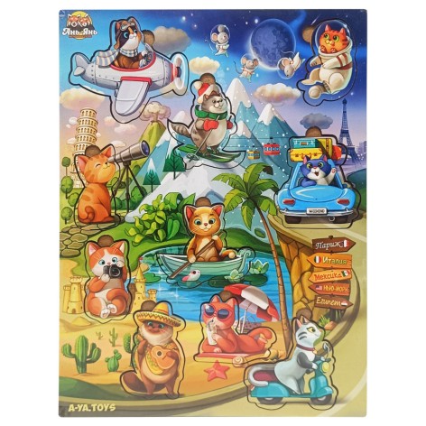 Деревянный пазл-вкладыш 