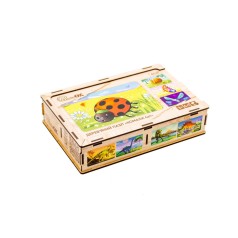 Деревянный детский пазл 4в1 