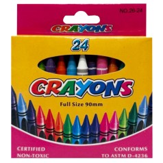 Набір воскових кольорових олівців Crayons 8496-24B 24 кольори
