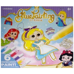 Дитячий набір для творчості "Підвіска-розмальовка" 7600-1-23-21-2123-6 ланцюжок, фарби 6 кольорів