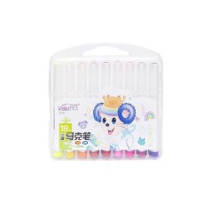 Набор фломастеров 18 цветов 237-18 мягкий наконечник, в пластиковом боксе Синий