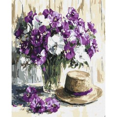 Картина за номерами "Квітковий натюрморт" ©art_selena_ua KHO5735, 40х50 см