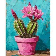 Картина за номерами "Рожевий кактус" LW3534, 40х50 см