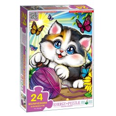 Пазл детский Веселый котенок 88281, 24 крупных элемента