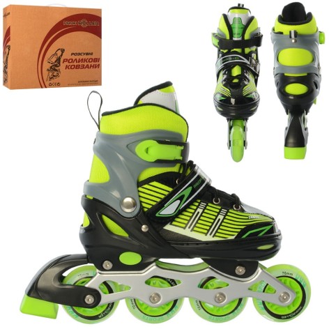 Ролики раздвижные подростковые A4139-L-GR размер (39-42)