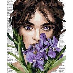 Картина за номерами "Барвиста поезія: Фіолетові іриси" ©art_selena_ua KHO8593, 40х50 см