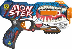 Іграшковий пістолет мех. барабан на батарейках з м'як. набоями Монстр (12 шт.) (28х17см)