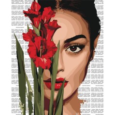 Картина за номерами "Барвиста поезія: Червоні гладіолуси" ©art_selena_ua KHO8594, 40х50 см 