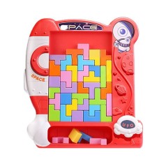 Дитяча розвиваюча іграшка 3 в 1 "Пазли, тетріс, танграм" 8792(Pink)