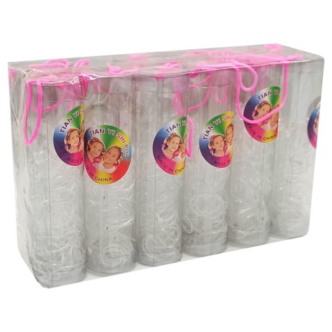 Детская резинка для волос 0308-1008 силиконовая, прозрачная