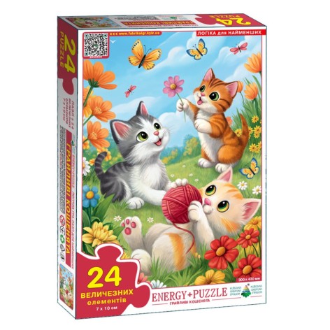 Пазл детский Игривые котята 88243, 24 крупных элемента