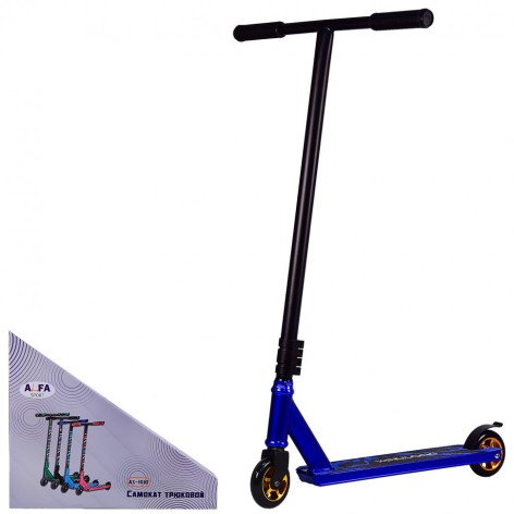 Самокат 2-х колёсный TR21027 трюковый Синий
