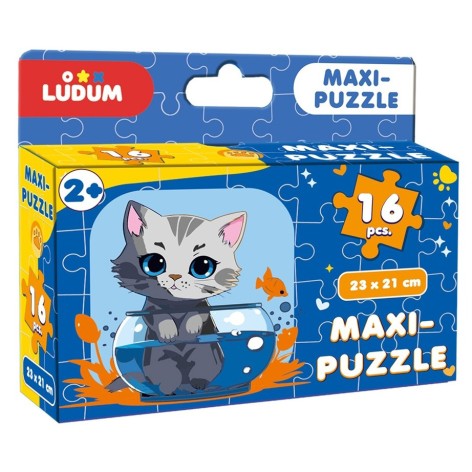Детский пазл "Котик 1" Maxi-Puzzle ME5032-02, 16 элементов 23х21 см