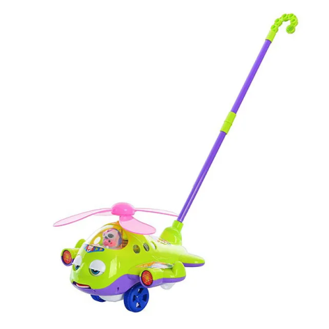Іграшкова каталка Вертоліт 117136 на палиці  Зелений