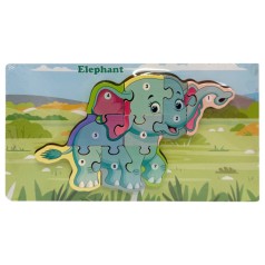 Дерев'яний пазл-вкладиш "Elephant" MD 1924-11, 9 елементів