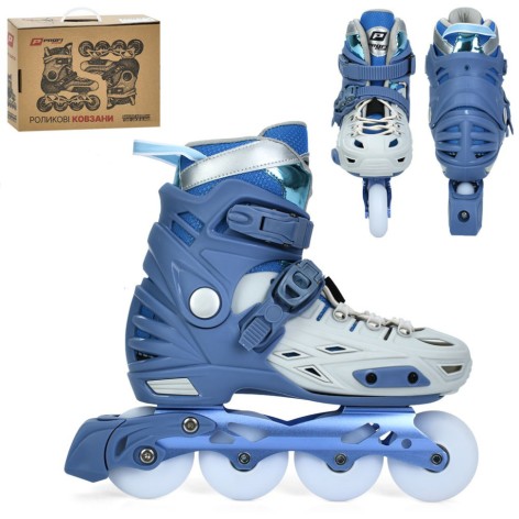 Детские раздвижные ролики A4155-L-BL, размер 35-38