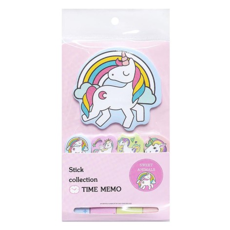 Набір паперових стікерів Єдиноріг N7-001-4 для нотаток