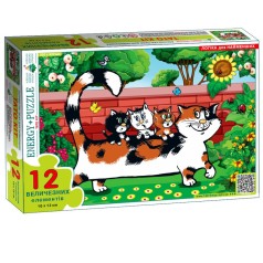Пазл детский Папа Кот 88229, 12 крупных элементов