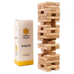 Настільна гра "Вежа класична" Точка складання GTS16 дерево, 54 бруска