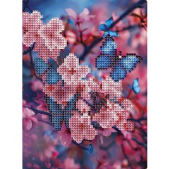 Алмазна мозаїка "Метелик" Brushme DM3003 з мольбертом 17x22.5 см