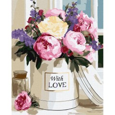 Картина за номерами "Теплі квіткові відтінки" ©art_selena_ua KHO3340, 40х50 см