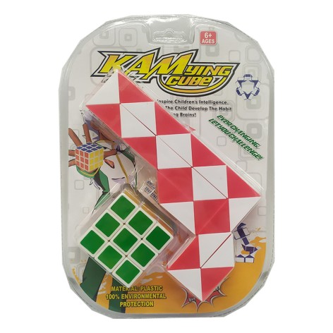 Кубик со змейкой T1157-3 в блистере Красный