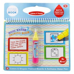 Книжка для рисования водой LT39 на пружине, картинки 4шт, маркер Вид 6