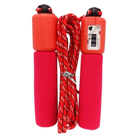 Скакалка со счетчиком MS 0345 мягкая ручка  Красный