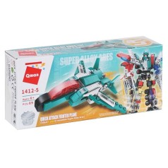 Дитячий Конструктор Qman 1412-1-6 транспорт, 79 дет  Fighter Plane