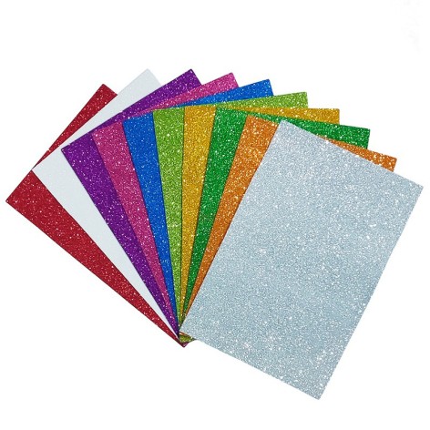 Набір кольорового фоамірана з глітером 17GLKA4-Mix1, 1,7-0,1 мм 10 аркушів