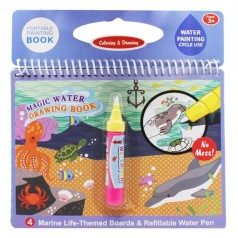 Книжка для рисования водой LT39 на пружине, картинки 4шт, маркер Вид 8