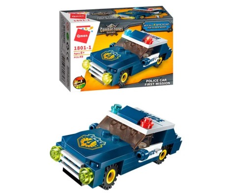 Конструктор Qman 1801-1-8 поліція, транспорт, 45-49 деталей  Автомобіль