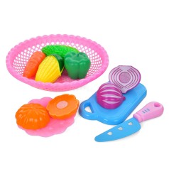 Дитячий ігровий набір "Продукти" S073(Pink) на липучці, овочі