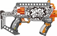 Іграшковий пістолет автомат. барабан на батар. з м'як. набоями Повернення до школи (24 шт.)(35х25см)